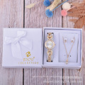 Women's Watch Gift Set Ladies Fashion Watch Gift Box Watch + Bracelet + Necklace Valentine Gift
